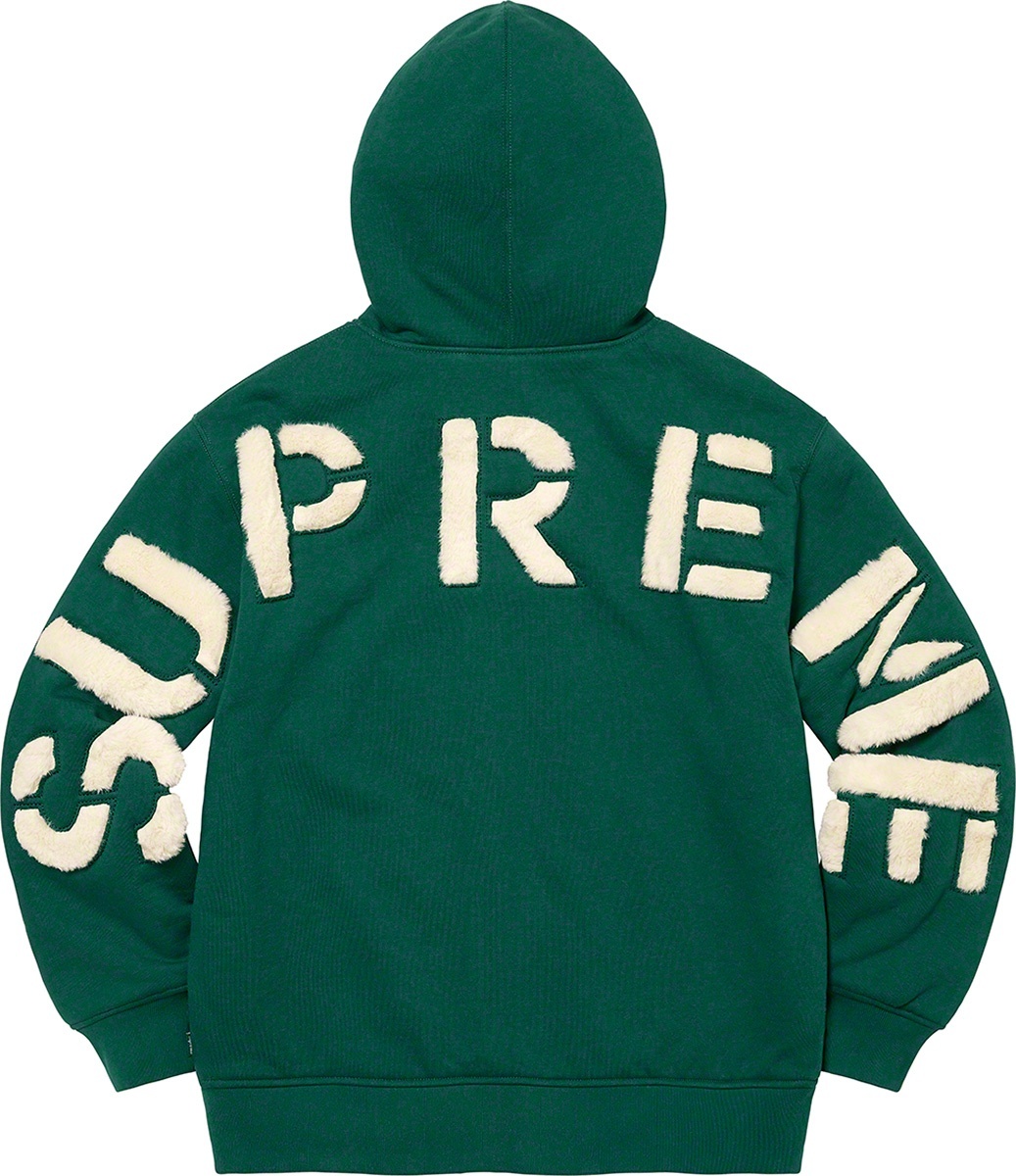 Faux Fur Lined Zip Up Hooded Sweatshirt view 13